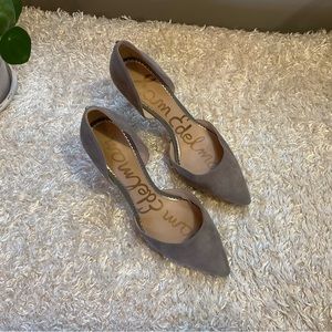 Sam Edelman Telsa Suede D’Orsay Pumps Gray 9.5